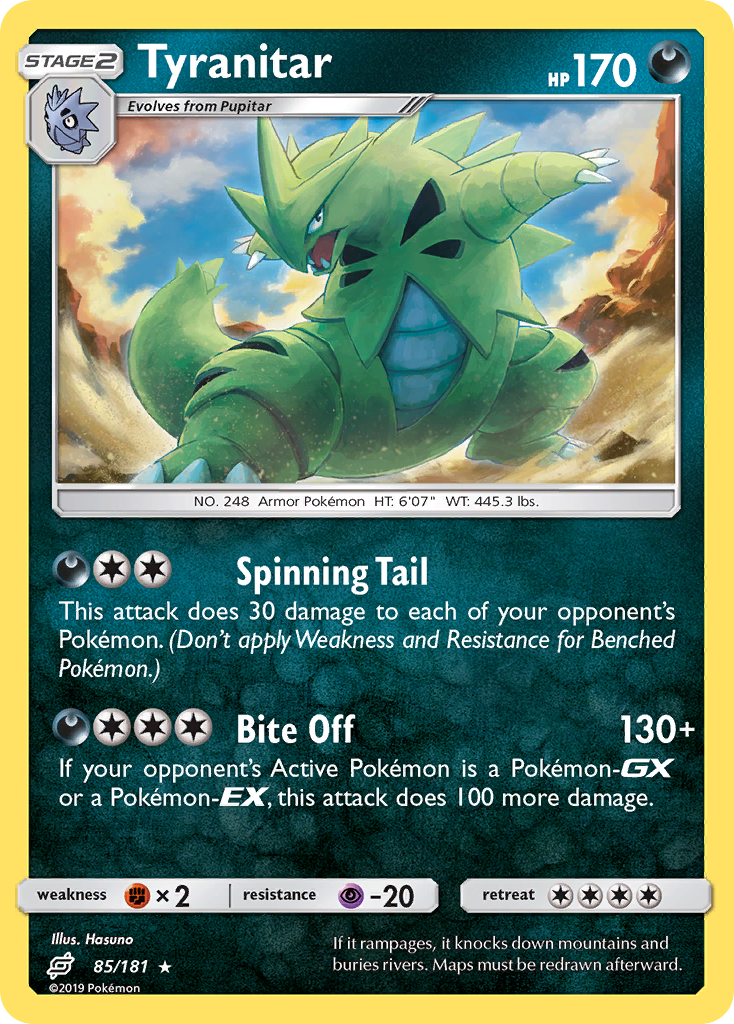 Tyranitar (85/181) [Sun & Moon: Team Up] | Exor Games Truro