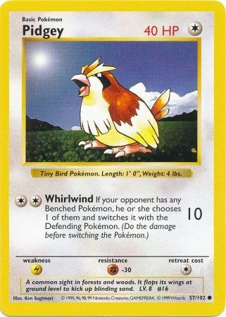 Pidgey (57/102) [Base Set Shadowless Unlimited] | Exor Games Truro