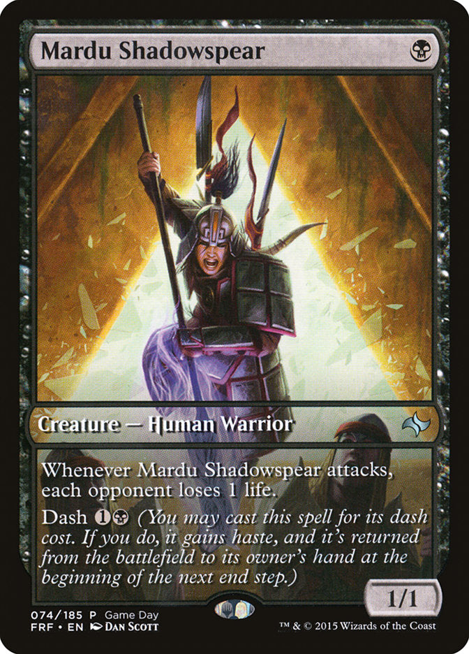 Mardu Shadowspear (Game Day) [Fate Reforged Promos] | Exor Games Truro