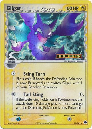 Gligar (16/101) (Delta Species) (Stamped) [EX: Dragon Frontiers] | Exor Games Truro