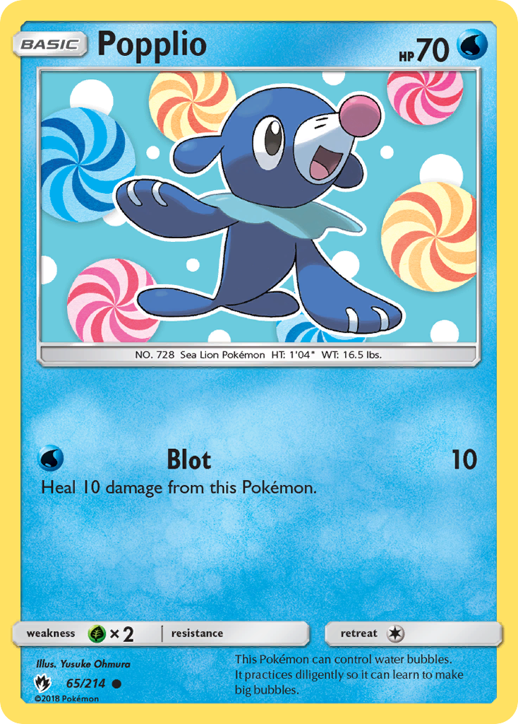 Popplio (65/214) [Sun & Moon: Lost Thunder] | Exor Games Truro