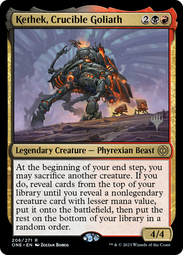 Kethek, Crucible Goliath (Promo Pack) [Phyrexia: All Will Be One Promos] | Exor Games Truro