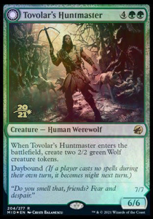Tovolar's Huntmaster // Tovolar's Packleader [Innistrad: Midnight Hunt Prerelease Promos] | Exor Games Truro