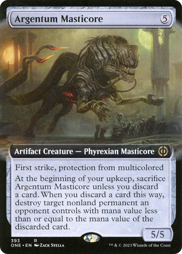 Argentum Masticore (Extended Art) [Phyrexia: All Will Be One] | Exor Games Truro