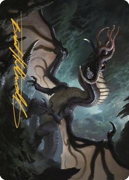 Brainstealer Dragon Art Card (Gold-Stamped Signature) [Commander Legends: Battle for Baldur's Gate Art Series] | Exor Games Truro