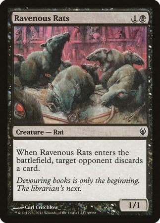 Ravenous Rats [Duel Decks: Izzet vs. Golgari] | Exor Games Truro