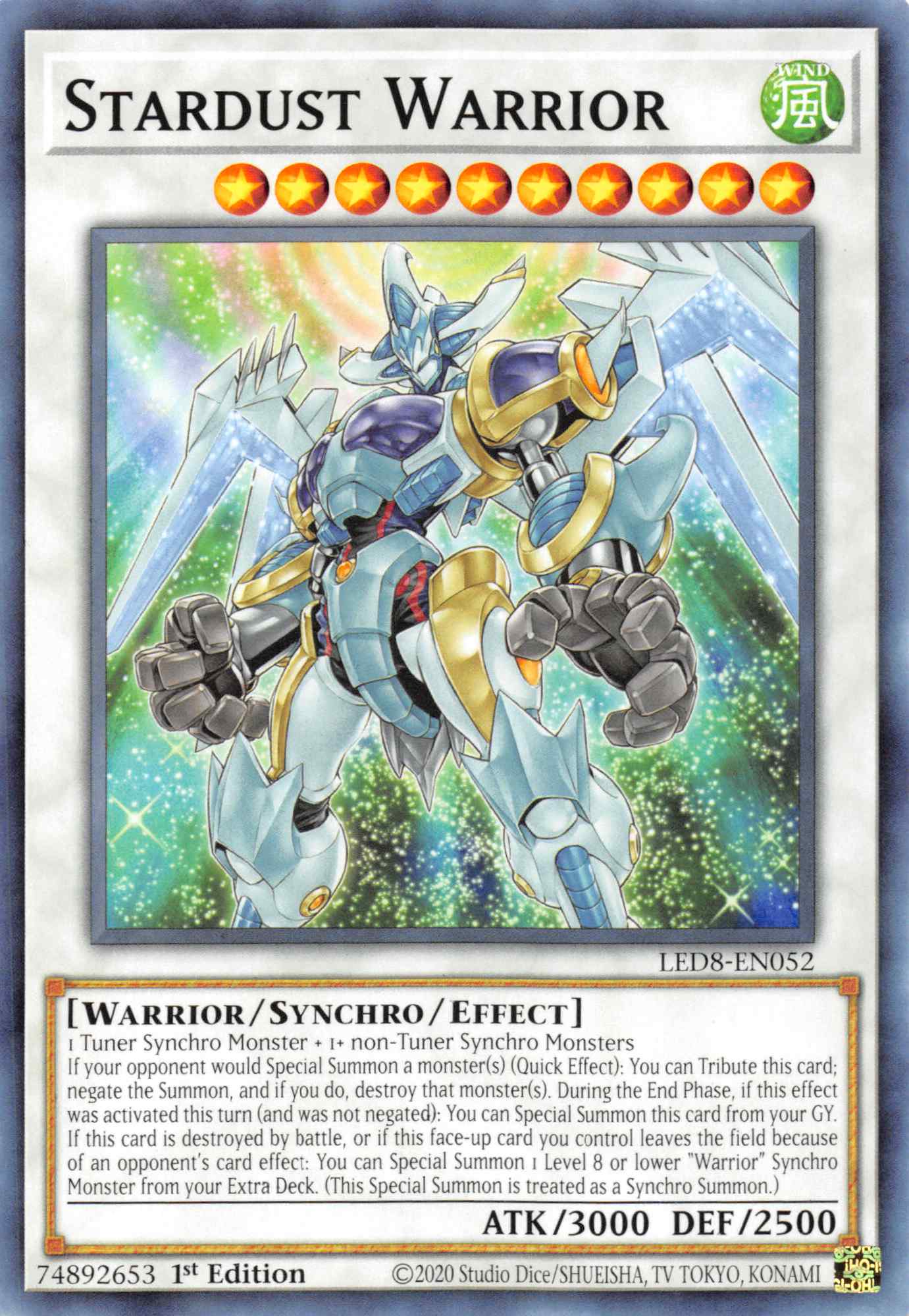 Stardust Warrior [LED8-EN052] Common | Exor Games Truro