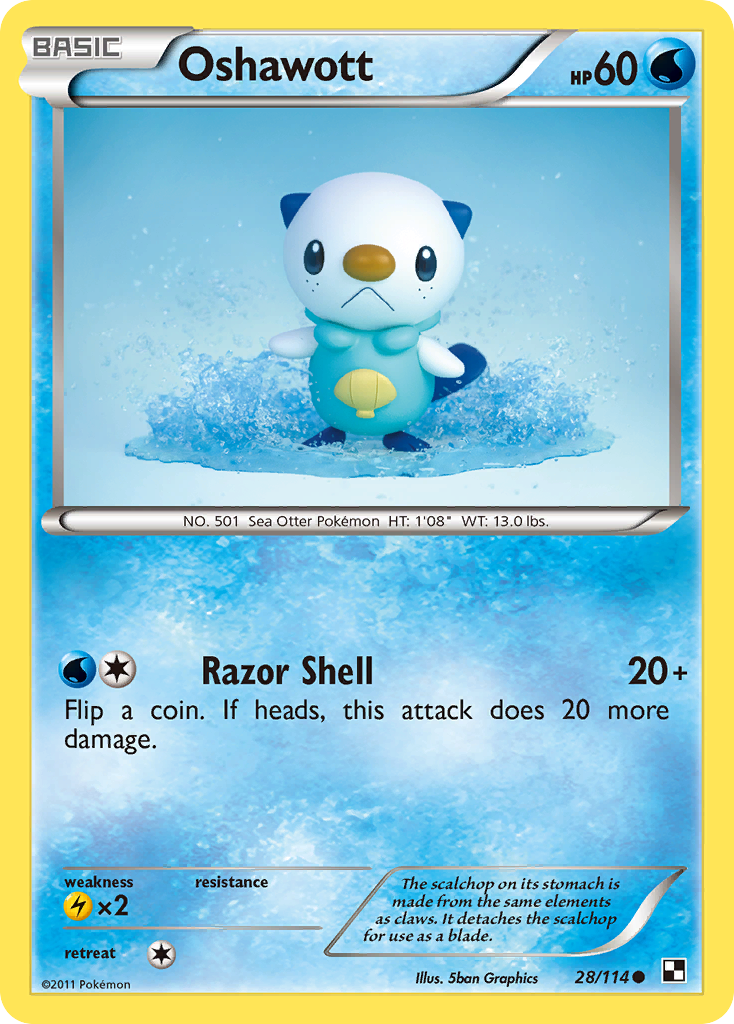 Oshawott (28/114) [Black & White: Base Set] | Exor Games Truro