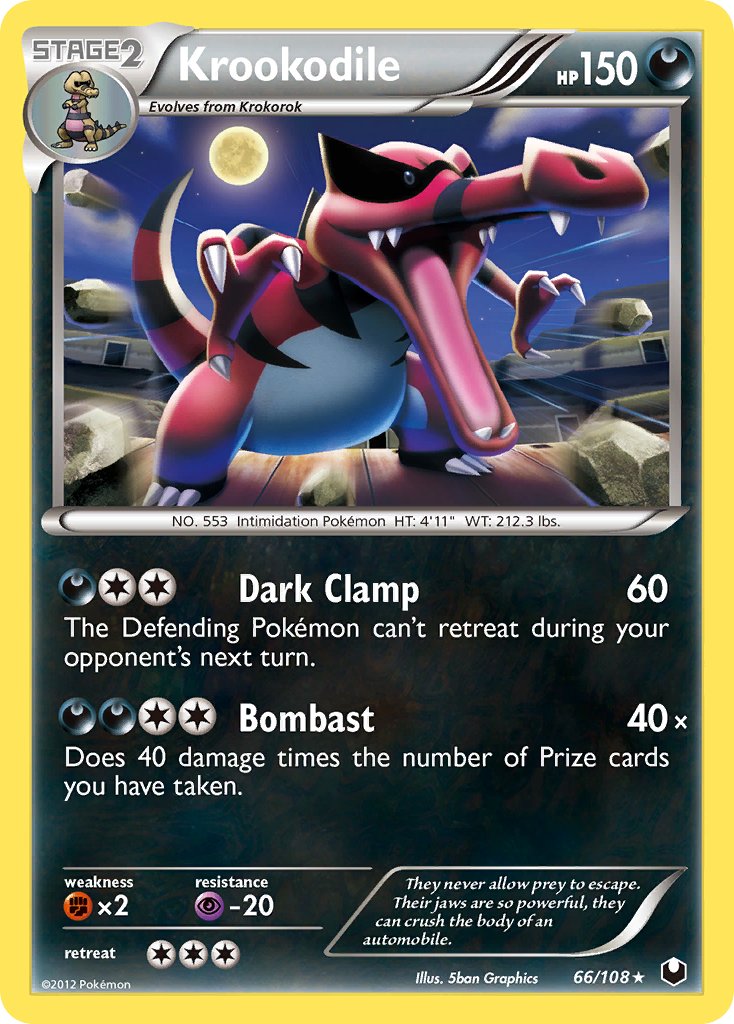 Krookodile (66/108) (Cosmos Holo) (Blister Exclusive) [Black & White: Dark Explorers] | Exor Games Truro