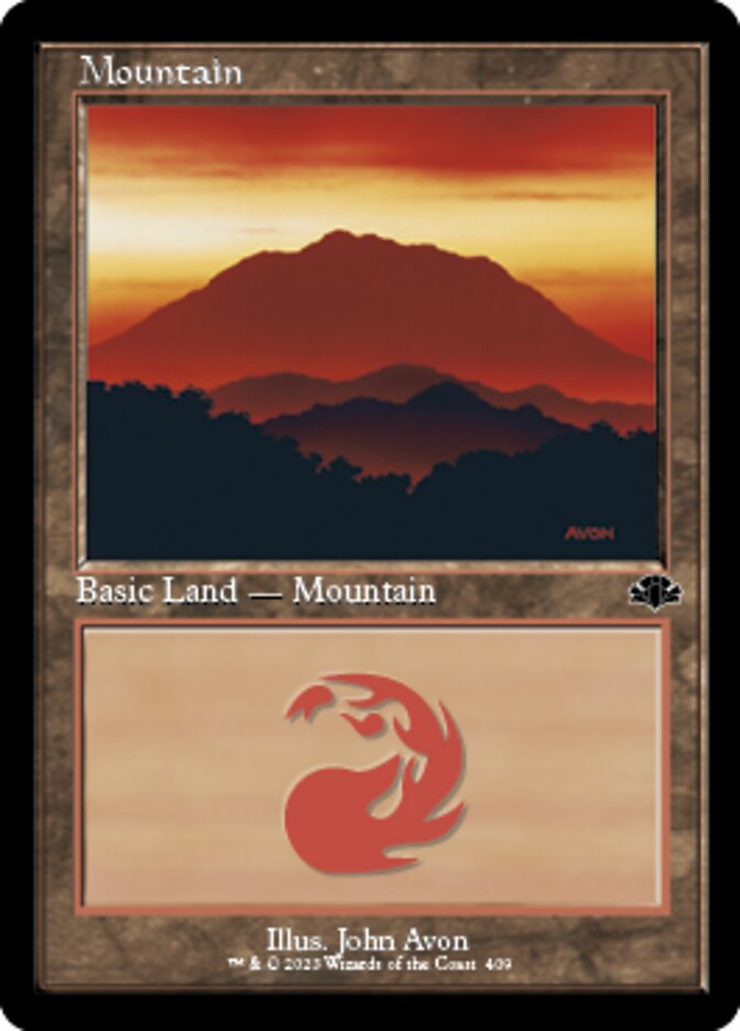 Mountain (409) (Retro) [Dominaria Remastered] | Exor Games Truro