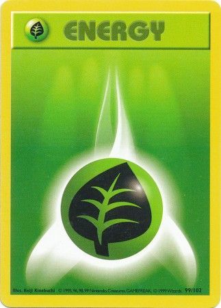 Grass Energy (99/102) [Base Set Shadowless Unlimited] | Exor Games Truro