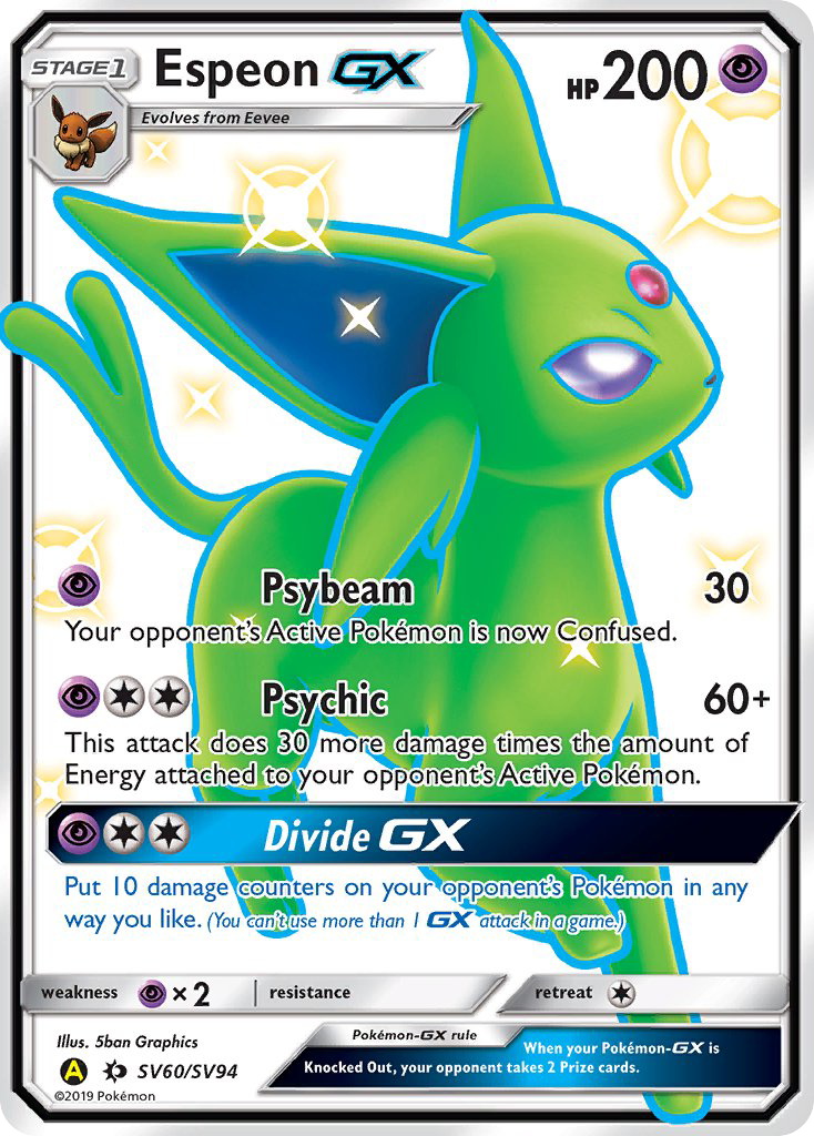 Espeon GX (SV60/SV94) [Sun & Moon: Hidden Fates - Shiny Vault] | Exor Games Truro