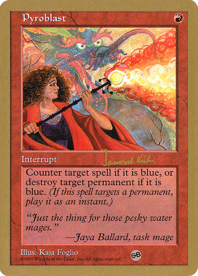 Pyroblast (Janosch Kuhn) (SB) [World Championship Decks 1997] | Exor Games Truro