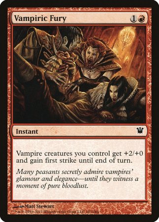 Vampiric Fury [Innistrad] | Exor Games Truro