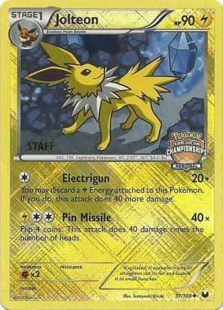 Jolteon (37/108) (Regional Championship 2013 Promo Staff) [Black & White: Dark Explorers] | Exor Games Truro