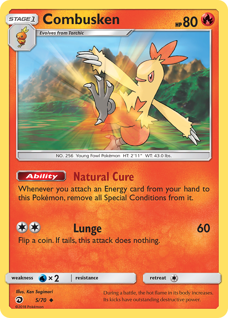 Combusken (5/70) [Sun & Moon: Dragon Majesty] | Exor Games Truro