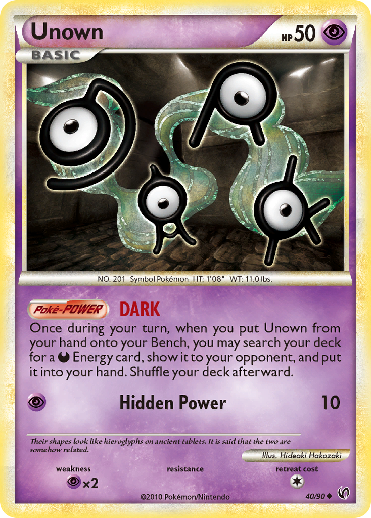 Unown (40/90) [HeartGold & SoulSilver: Undaunted] | Exor Games Truro