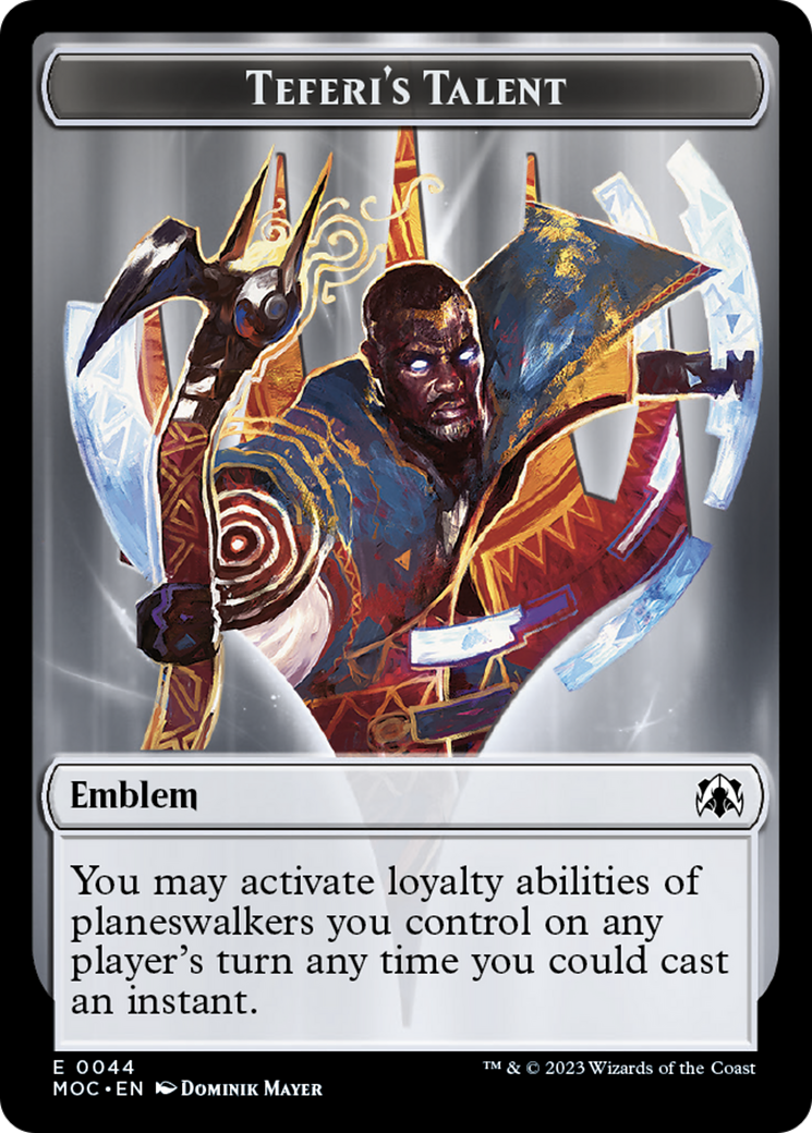 Teferi's Talent Emblem [March of the Machine Commander Tokens] | Exor Games Truro