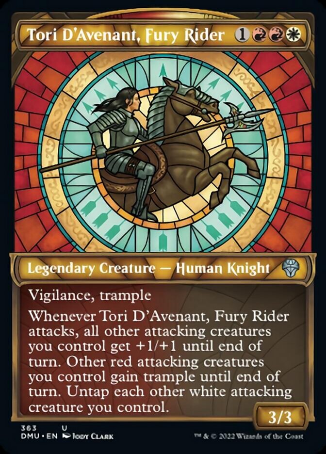 Tori D'Avenant, Fury Rider (Showcase Textured) [Dominaria United] | Exor Games Truro