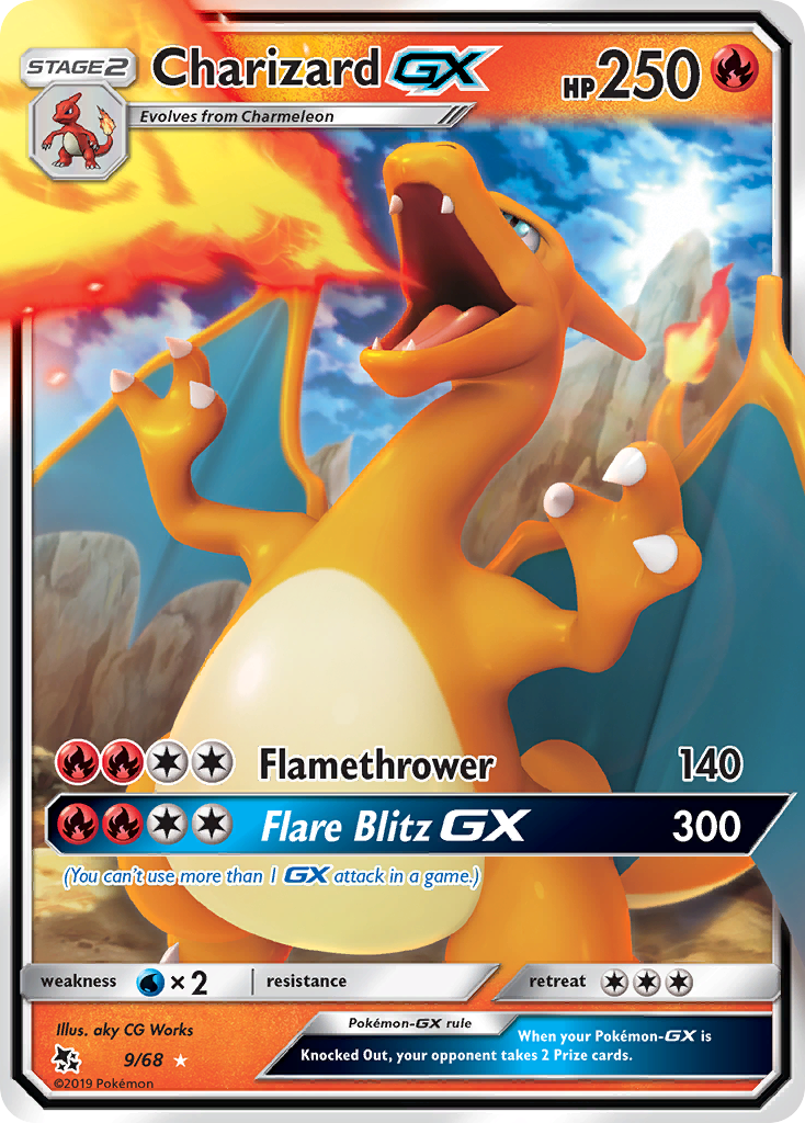 Charizard GX (9/68) [Sun & Moon: Hidden Fates] | Exor Games Truro