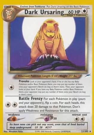 Dark Ursaring (21/105) [Neo Destiny Unlimited] | Exor Games Truro