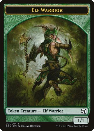 Elf Warrior Token [Duel Decks: Elves vs. Inventors Tokens] | Exor Games Truro