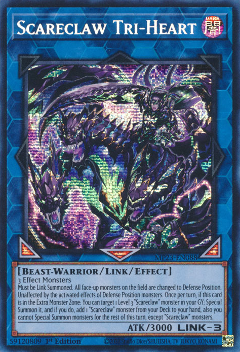 Scareclaw Tri-Heart [MP23-EN088] Prismatic Secret Rare | Exor Games Truro