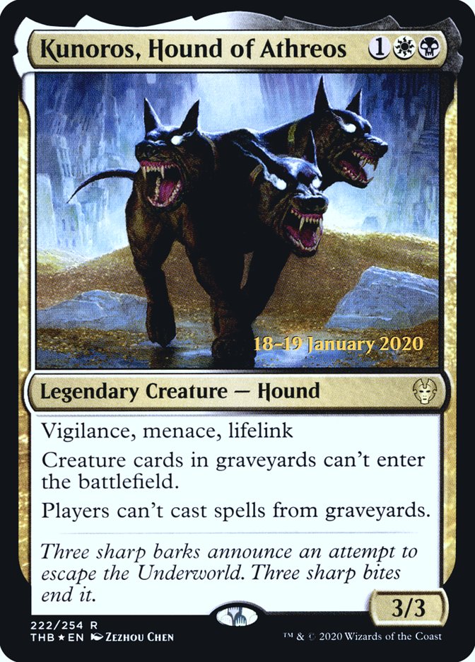 Kunoros, Hound of Athreos [Theros Beyond Death Prerelease Promos] | Exor Games Truro