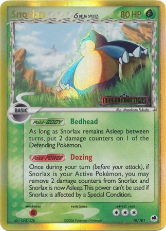 Snorlax (10/101) (Delta Species) (Stamped) [EX: Dragon Frontiers] | Exor Games Truro