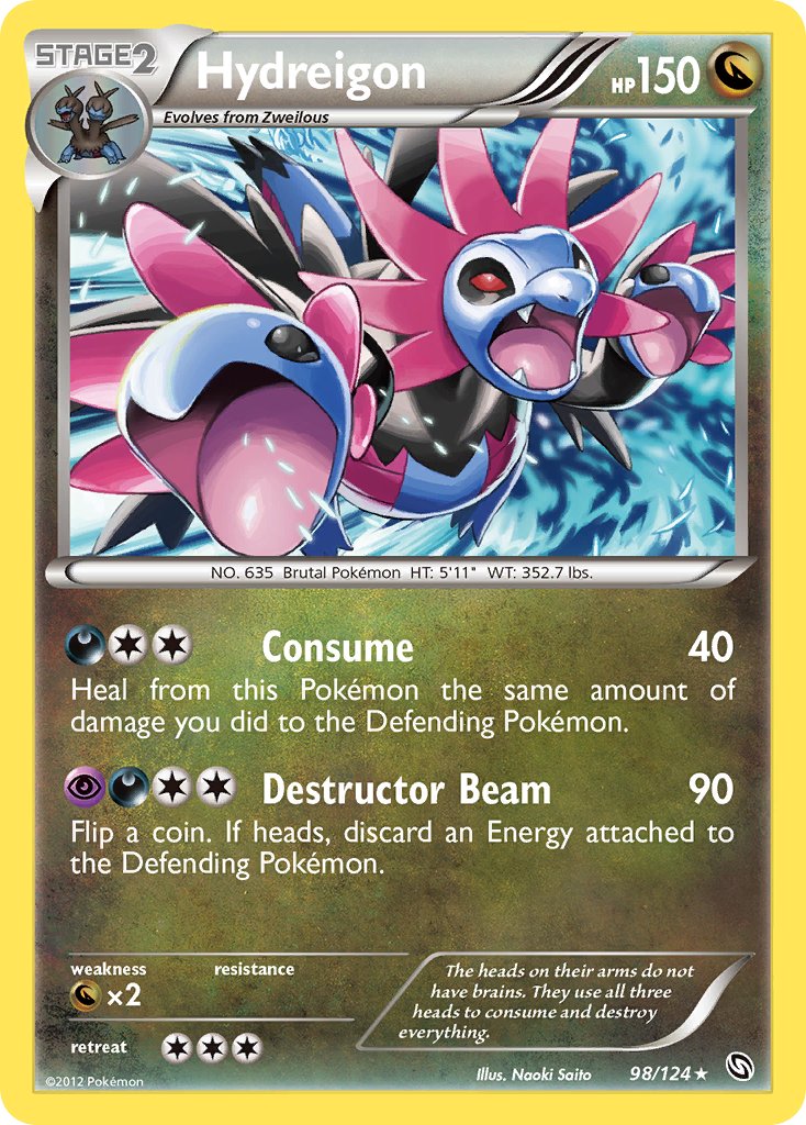 Hydreigon (98/124) (Cracked Ice Holo) (Theme Deck Exclusive) [Black & White: Dragons Exalted] | Exor Games Truro