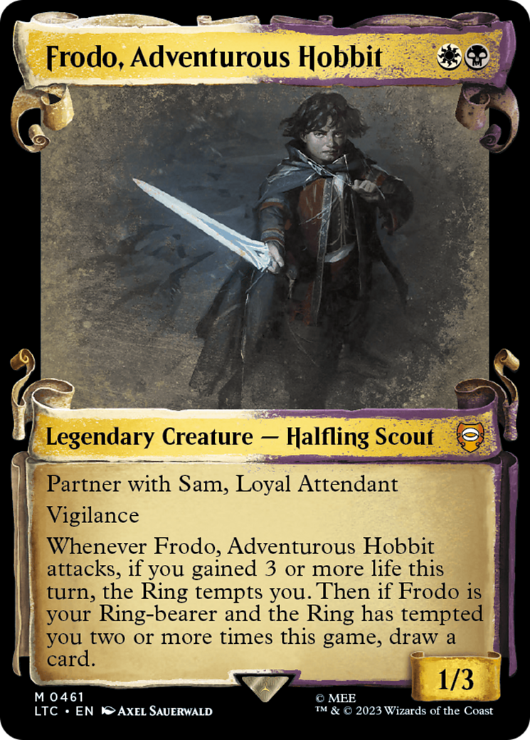 Frodo, Adventurous Hobbit [The Lord of the Rings: Tales of Middle-Earth Commander Showcase Scrolls] | Exor Games Truro