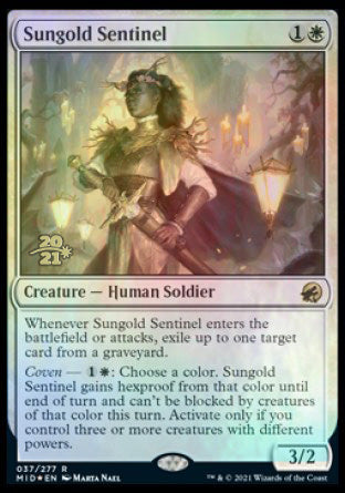 Sungold Sentinel [Innistrad: Midnight Hunt Prerelease Promos] | Exor Games Truro