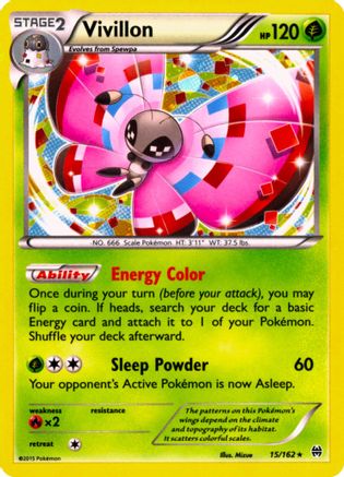 Vivillon (15/162) (Cosmos Holo) [XY: BREAKthrough] | Exor Games Truro