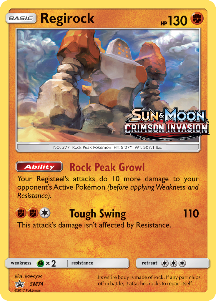 Regirock (SM74) [Sun & Moon: Black Star Promos] | Exor Games Truro