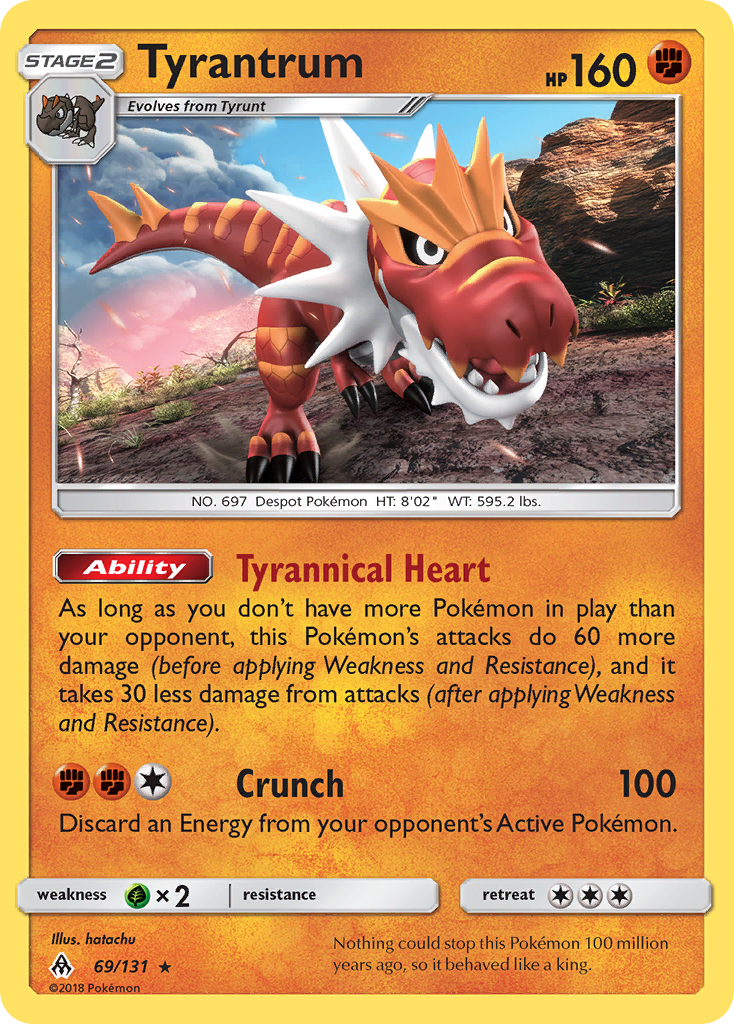 Tyrantrum (69/131) [Sun & Moon: Forbidden Light] | Exor Games Truro