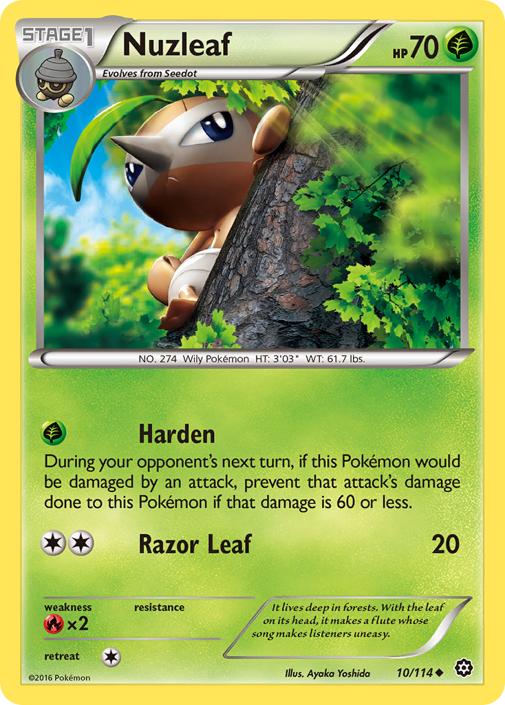 Nuzleaf (10/114) [XY: Steam Siege] | Exor Games Truro