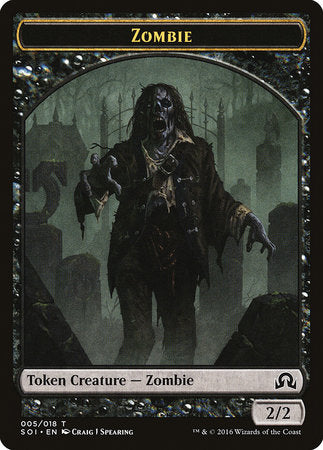 Zombie Token [Shadows over Innistrad Tokens] | Exor Games Truro