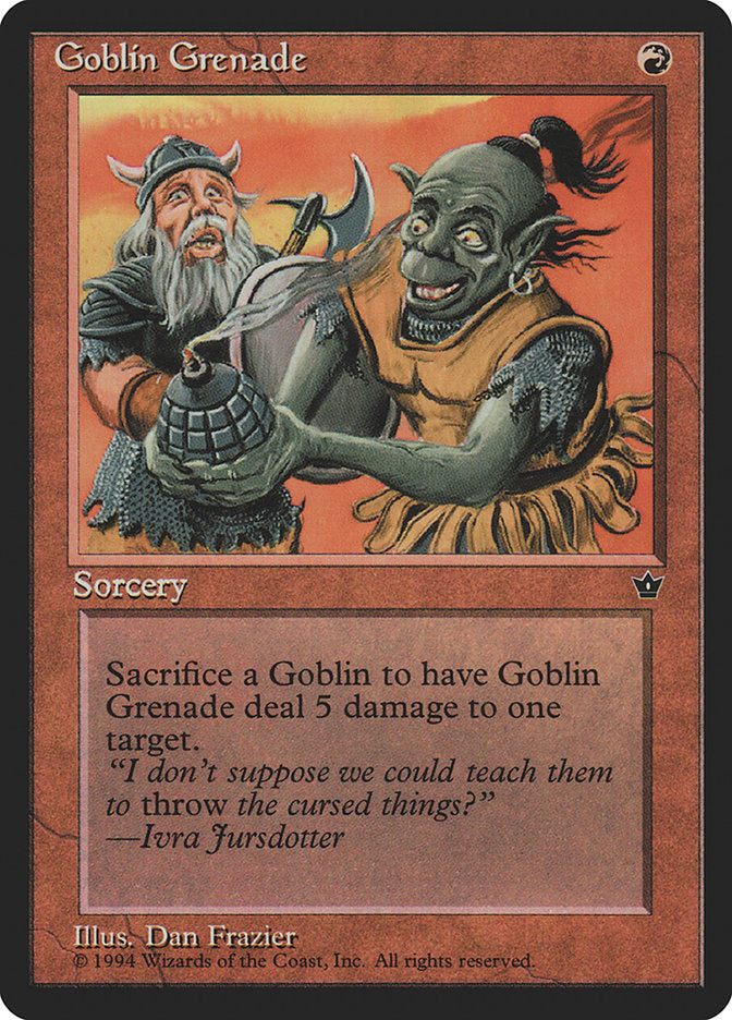 Goblin Grenade (Dan Frazier) [Fallen Empires] | Exor Games Truro