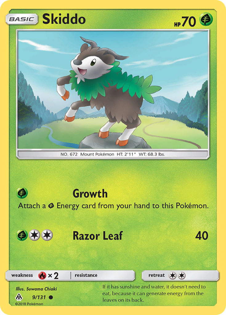 Skiddo (9/131) [Sun & Moon: Forbidden Light] | Exor Games Truro
