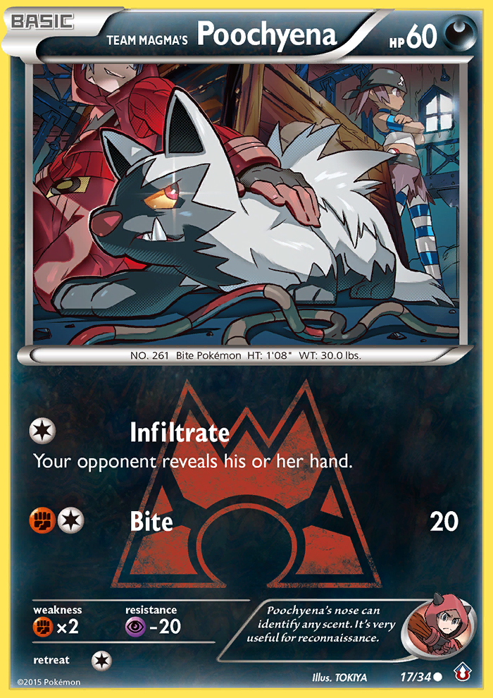 Team Magma's Poochyena (17/34) [XY: Double Crisis] | Exor Games Truro