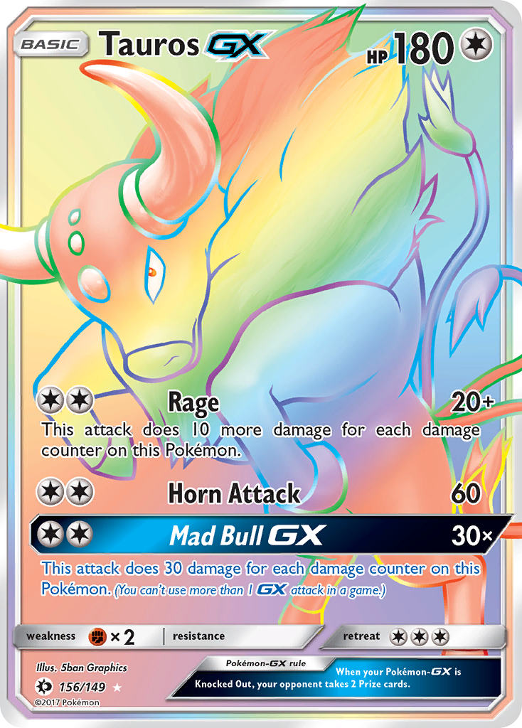 Tauros GX (156/149) [Sun & Moon: Base Set] | Exor Games Truro