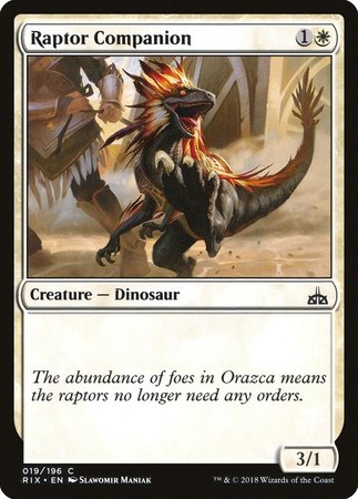 Raptor Companion [Rivals of Ixalan] | Exor Games Truro