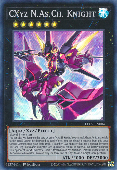 CXyz N.As.Ch. Knight [LED9-EN004] Super Rare | Exor Games Truro