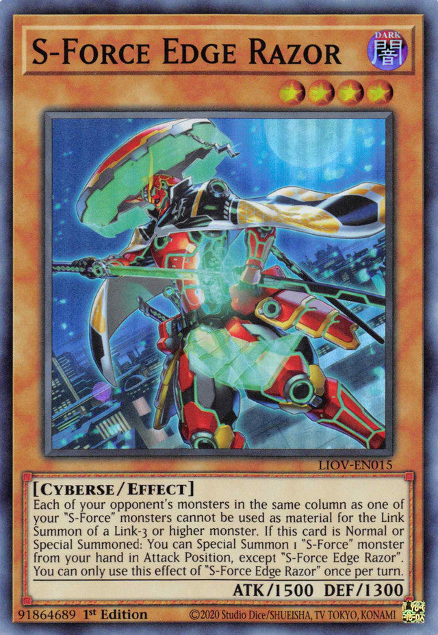 S-Force Edge Razor [LIOV-EN015] Super Rare | Exor Games Truro