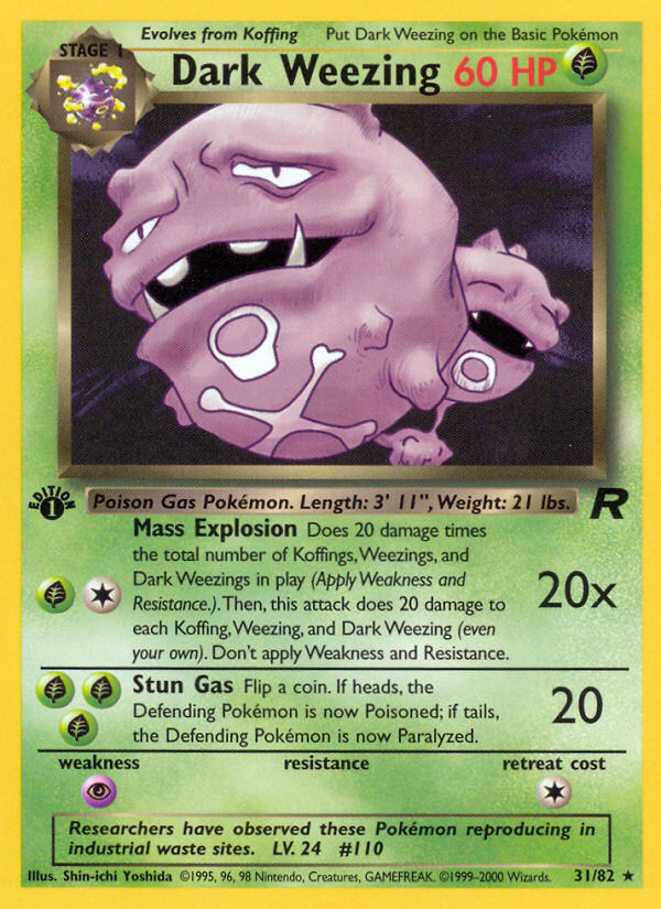 Dark Weezing (31/82) [Team Rocket 1st Edition] | Exor Games Truro