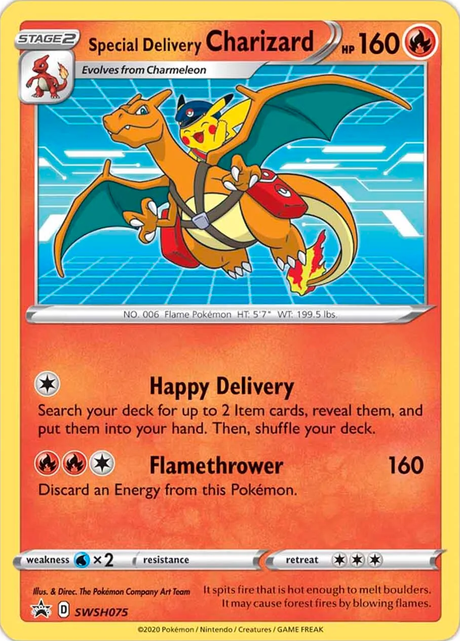 Special Delivery Charizard (SWSH075) [Sword & Shield: Black Star Promos] | Exor Games Truro