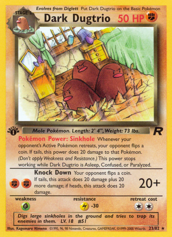 Dark Dugtrio (23/82) [Team Rocket 1st Edition] | Exor Games Truro