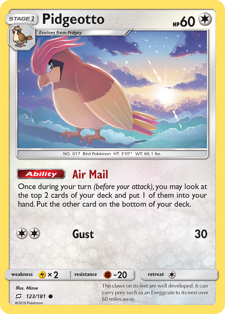 Pidgeotto (123/181) [Sun & Moon: Team Up] | Exor Games Truro