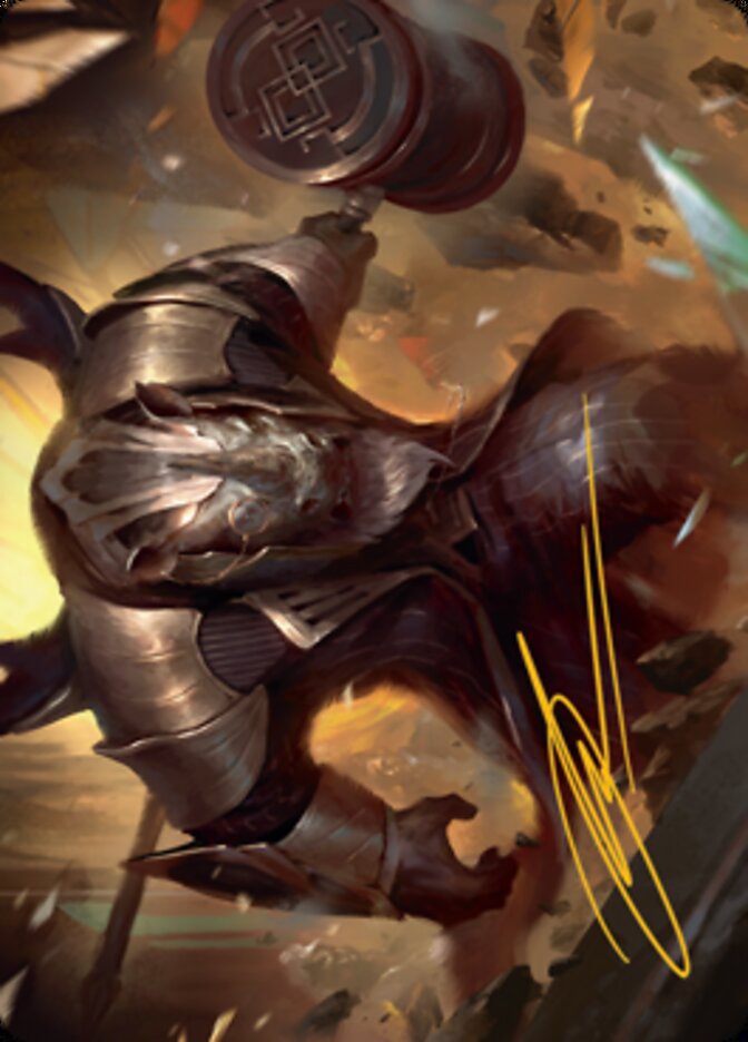 Perrie, the Pulverizer Art Card (Gold-Stamped Signature) [Streets of New Capenna Art Series] | Exor Games Truro