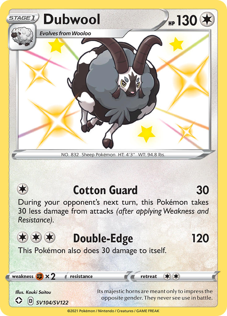 Dubwool (SV104/SV122) [Sword & Shield: Shining Fates] | Exor Games Truro